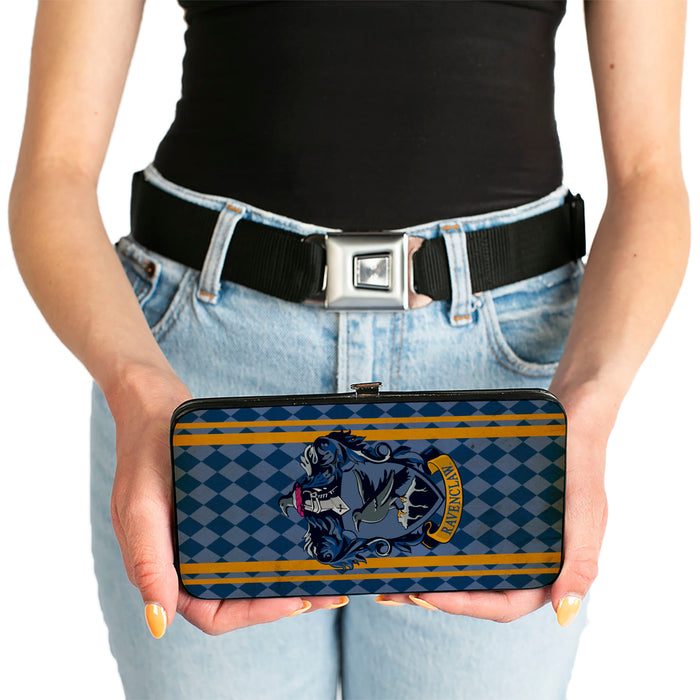 Hinged Wallet - RAVENCLAW Crest Stripes Diamonds Blues Gold Hinged Wallets The Wizarding World of Harry Potter