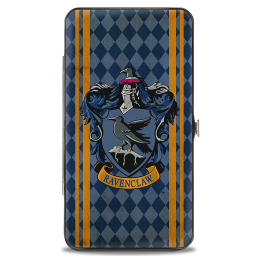 Hinged Wallet - RAVENCLAW Crest Stripes Diamonds Blues Gold Hinged Wallets The Wizarding World of Harry Potter