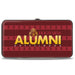 Hinged Wallet - HOGWARTS ALUMNI GRYFFINDOR + Initial Monogram/Lion Icon Stripe Burgundy Reds/Golds/White Hinged Wallets The Wizarding World of Harry Potter