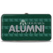 Hinged Wallet - HOGWARTS ALUMNI SLYTHERIN + Initial Monogram Snake Icon Stripe Greens White Grays Hinged Wallets The Wizarding World of Harry Potter