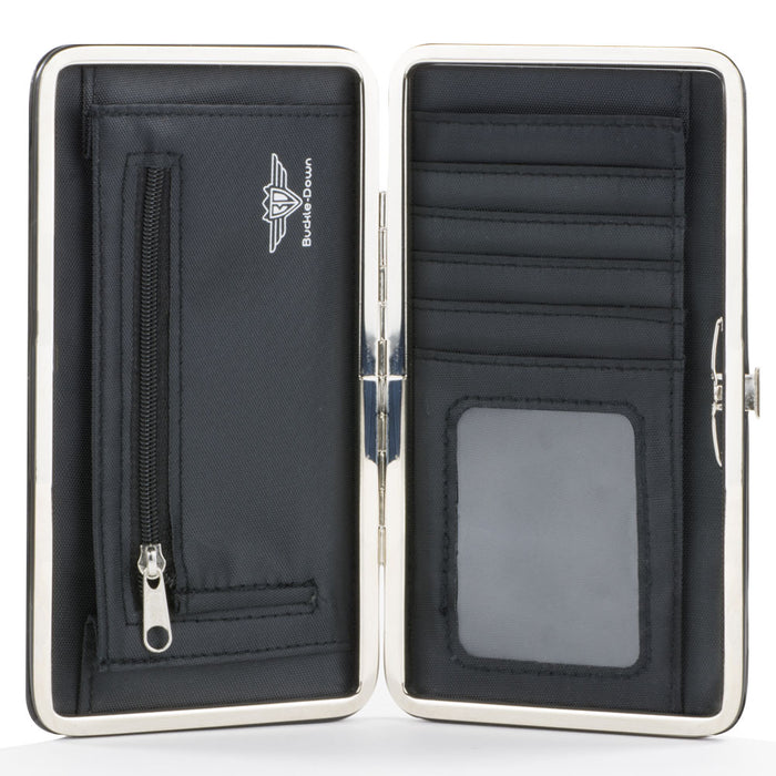 Hinged Wallet - SNATCHED Script Black/Multi Color Hinged Wallets Buckle-Down