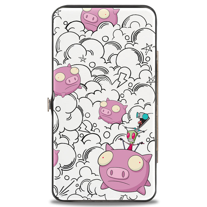Hinged Wallet - INVADER ZIM Zim & GIR and Piggy Doddles White/Black Hinged Wallets Nickelodeon   