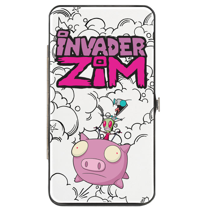 Hinged Wallet - INVADER ZIM Zim & GIR and Piggy Doddles White/Black Hinged Wallets Nickelodeon   