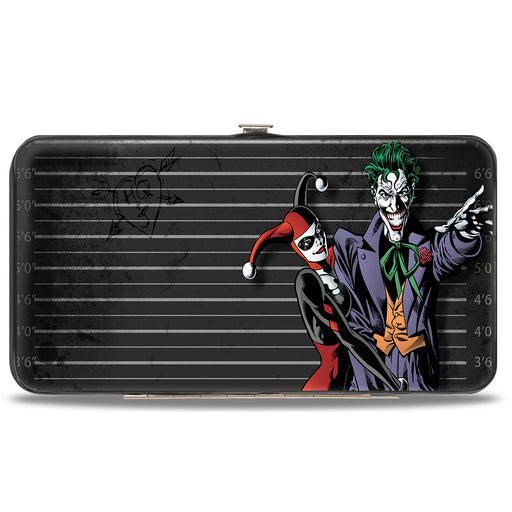 Hinged Wallet - Harley Quinn Hugging Joker Pose Lineup Grays Hinged Wallets DC Comics