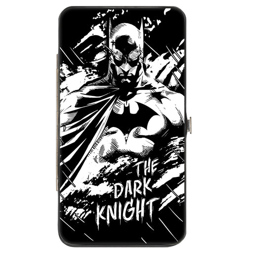 Hinged Wallet - Batman THE DARK KNIGHT + Joker HA HA Smiling Sketch Poses Black/White Hinged Wallets DC Comics   