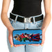 Hinged Wallet - The New 52 Justice League 7-Superhero Group Pose Streak Blues Hinged Wallets DC Comics