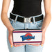 Hinged Wallet - Space Jam TUNE SQUAD Logo Stripe White Red Blue Hinged Wallets Looney Tunes