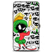 Hinged Wallet - Marvin the Martian Ray Gun Pose Expressions Stacked PORTRAIT White Black Multi Color Hinged Wallets Looney Tunes