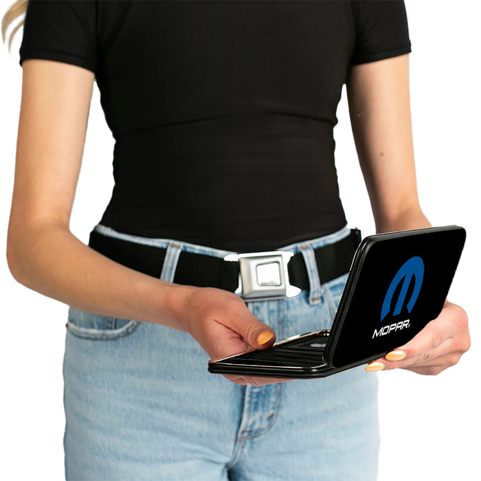 Hinged Wallet - MOPAR Logo Black Blue White Hinged Wallets Mopar