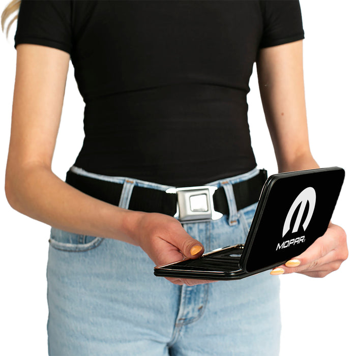 Hinged Wallet - MOPAR Logo Black White Hinged Wallets Mopar