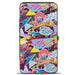 Hinged Wallet - Nick 90's Logos 7-Show Characters Purple Multi Color Hinged Wallets Nickelodeon