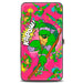 Hinged Wallet - KAPOW! Donatello Action Pose Scattered Turtle Action Poses Halftone Pinks Hinged Wallets Nickelodeon