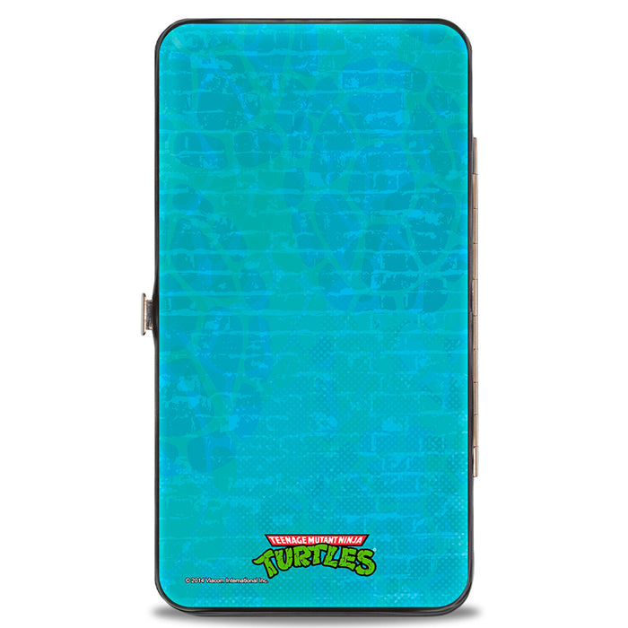 Hinged Wallet - Classic Teenage Mutant Ninja Turtles April & Group KEEPIN' IT FRESH + Logo Blues Hinged Wallets Nickelodeon