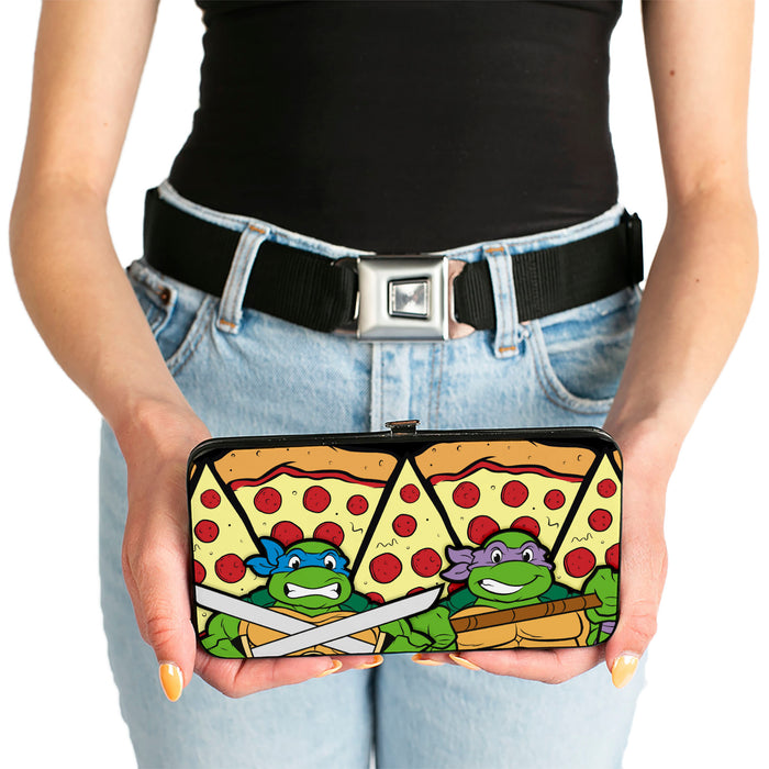 Hinged Wallet - Turtle Battle Poses Pizza Hinged Wallets Nickelodeon