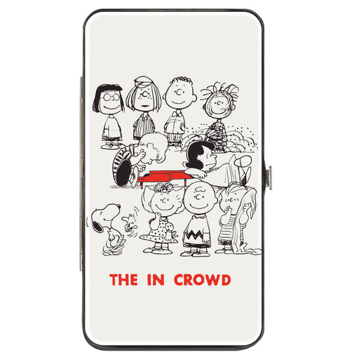 Hinged Wallet - Peanuts Gang THE IN CROWD Group Pose White/Black/Red Hinged Wallets Peanuts Worldwide LLC   