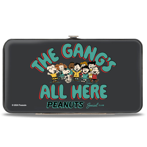 Hinged Wallet - Peanuts Gang THE GANG'S ALL HERE Group Pose Black/Blue Hinged Wallets Peanuts Worldwide LLC   