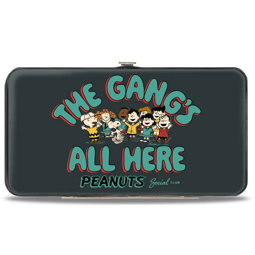 Hinged Wallet - Peanuts Gang THE GANG'S ALL HERE Group Pose Black/Blue Hinged Wallets Peanuts Worldwide LLC   