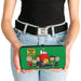 Hinged Wallet - Peanuts Gang HAPINESS IS BEING ONE OF THE GANG Group Pose Green Hinged Wallets Peanuts Worldwide LLC