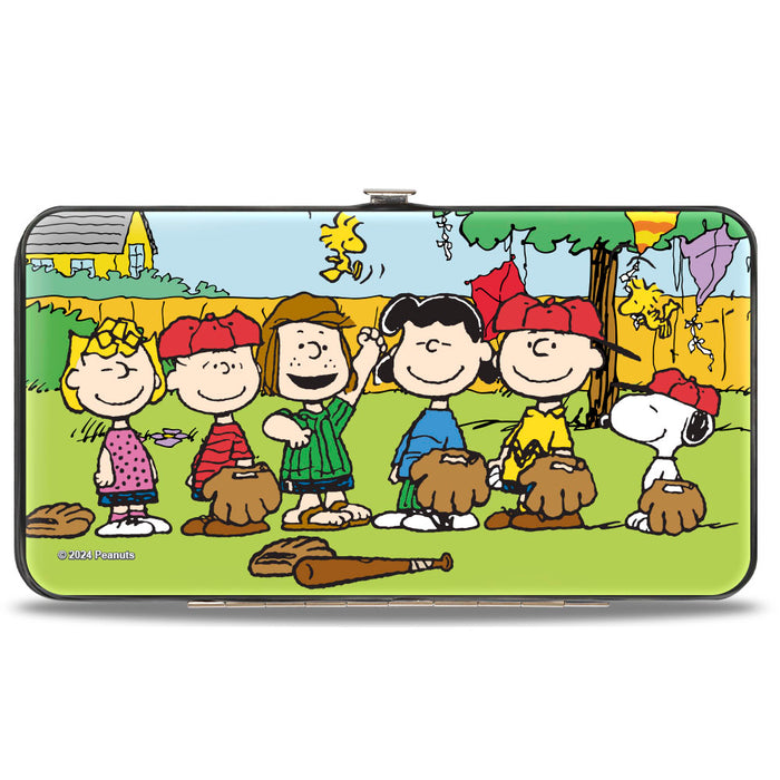 Hinged Wallet - Peanuts Gang Backyard Baseball Group Pose Hinged Wallets Peanuts Worldwide LLC   