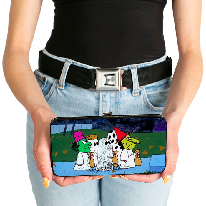 Hinged Wallet - Peanuts Gang Halloween Trick or Treat Group Pose Hinged Wallets Peanuts Worldwide LLC