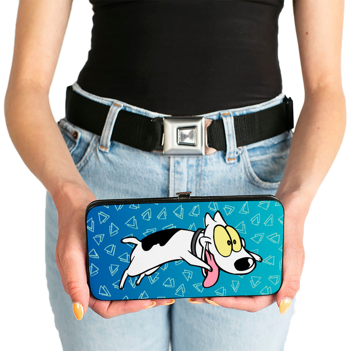 Hinged Wallet - Rocko's Modern Life Spunky Pose + Logo Blues White Hinged Wallets Nickelodeon