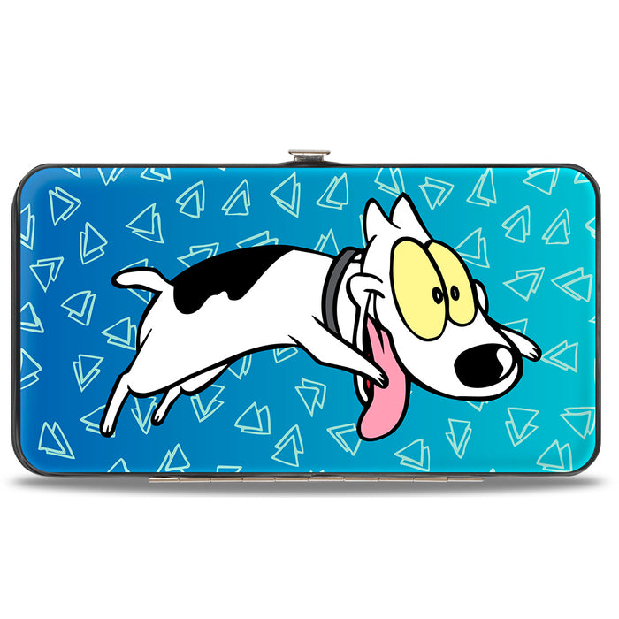 Hinged Wallet - Rocko's Modern Life Spunky Pose + Logo Blues White Hinged Wallets Nickelodeon