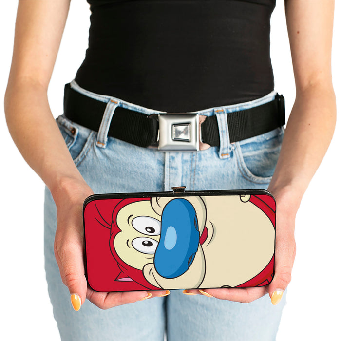 Hinged Wallet - The Ren & Stimpy Show Stimpy Smiling + Ren Winking CLOSE-UP Expressions Hinged Wallets Nickelodeon