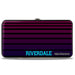 Hinged Wallet - Riverdale POP'S CHOCK'LIT SHOPPE Logo Stripes Black Pinks Blues Hinged Wallets Riverdale