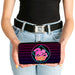 Hinged Wallet - Riverdale POP'S CHOCK'LIT SHOPPE Logo Stripes Black Pinks Blues Hinged Wallets Riverdale