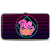 Hinged Wallet - Riverdale POP'S CHOCK'LIT SHOPPE Logo Stripes Black Pinks Blues Hinged Wallets Riverdale