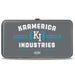 Hinged Wallet - Seinfeld Kramer KRAMERICA INDUSTIES Logo Grays Blue Hinged Wallets Seinfeld