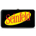 Hinged Wallet - SEINFELD Spotlight Logo Black Yellow Red Hinged Wallets Seinfeld