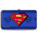 Hinged Wallet - Superman Shield Centered Shield Stripe Blues Hinged Wallets DC Comics