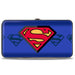 Hinged Wallet - Superman Shield Centered Shield Stripe Blues Hinged Wallets DC Comics