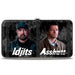 Hinged Wallet - SUPERNATURAL 4-Character Poses BITCH-JERK + IDJITS ASSBUTT Black Grays White Hinged Wallets Supernatural