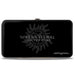 Hinged Wallet - Winchester Brothers CLOSE-UP + SUPERNATURAL Logo Black Grays Hinged Wallets Supernatural