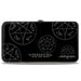 Hinged Wallet - Supernatural Devil's Trap Symbol Scattered Black Gray White Hinged Wallets Supernatural