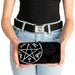 Hinged Wallet - Supernatural Devil's Trap Symbol Scattered Black Gray White Hinged Wallets Supernatural