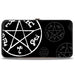 Hinged Wallet - Supernatural Devil's Trap Symbol Scattered Black Gray White Hinged Wallets Supernatural