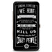 Hinged Wallet - Supernatural Dean CRAZY PEOPLE Quote Winchester Pentagram Black Grays Hinged Wallets Supernatural