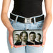 Hinged Wallet - Supernatural 4-Character Face Blur Symbols + Logo Grays Black Hinged Wallets Supernatural