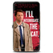 Hinged Wallet - Castiel I'LL INTERROGATE THE CAT Black Blood Splatter White Hinged Wallets Supernatural