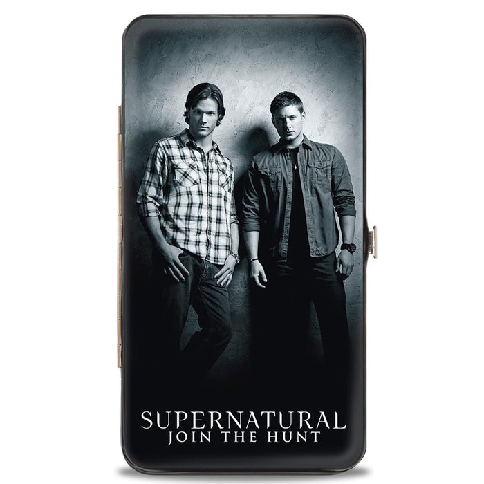 Hinged Wallet - SUPERNATURAL Winchster Brothers Black White Hinged Wallets Supernatural