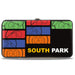 Hinged Wallet - SOUTH PARK Boys Sketch Blocks and Pose Monogram Black/Multi Color Hinged Wallets Comedy Central   