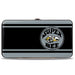 Hinged Wallet - SUPER BEE Logo Stripes Black Gray Hinged Wallets Dodge