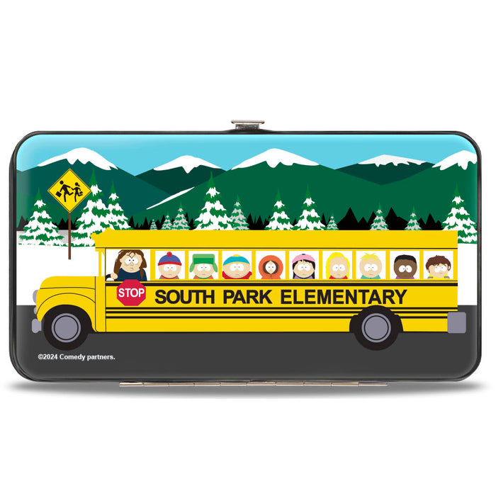 Hinged Wallet - SOUTH PARK ELEMENTARY School Bus Group Pose Mountain Scene Hinged Wallets Comedy Central