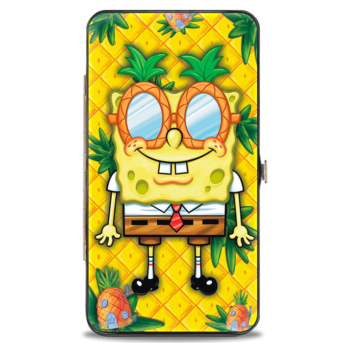 Hinged Wallet - SpongeBob Pineapple Eyes + SpongeBob & Patrick Starfish Pose Pineapple Gold Hinged Wallets Nickelodeon