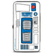 Hinged Wallet - Star Wars R2-D2 Pose + Parts CLOSE-UP White Gray Blue Red Hinged Wallets Star Wars