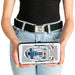 Hinged Wallet - Star Wars R2-D2 Pose + Parts CLOSE-UP White Gray Blue Red Hinged Wallets Star Wars