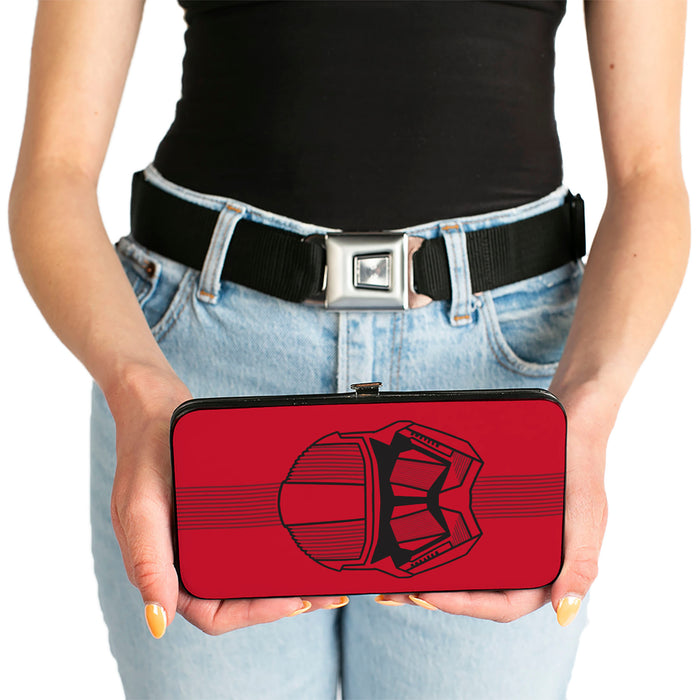 Hinged Wallet - Star Wars Sith Trooper Face + Sith Trooper Insignia2 Red Gray Black Hinged Wallets Star Wars